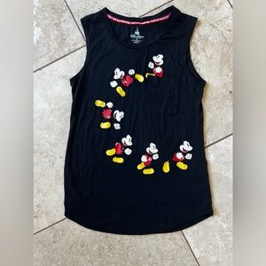 Disneyland Resort Mickey Mouse Black Tank Top with Pocket X-Small